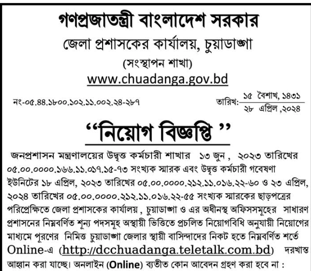 Today Job News BD